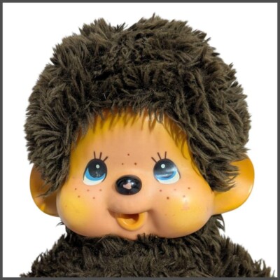 1974 Vintage Monchhichi First Generation Blue Eye Tag Showa Retro