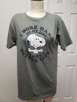 I Work Hard So My Dog Can Have a Better Life - Adult - Medium T-shirt - Peanuts