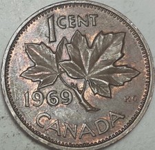 CANADA - 1 CENT COIN - 1969 - QUEEN ELIZABETH II. 