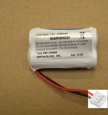 PACCO BATTERIA LITIO 7,2 V 2,7Ah COMPATIBILE X ALLARME ANTIFURTO LINCE