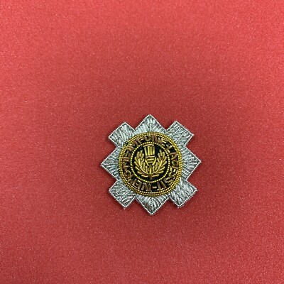 Scots Guards Officers Beret Badge Hand Embroidered Scots Guard Rank Pips