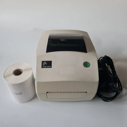Zebra TLP2844 Thermal Transfer Label Printer with PSU USB 4x6" Roll Of Labels 65