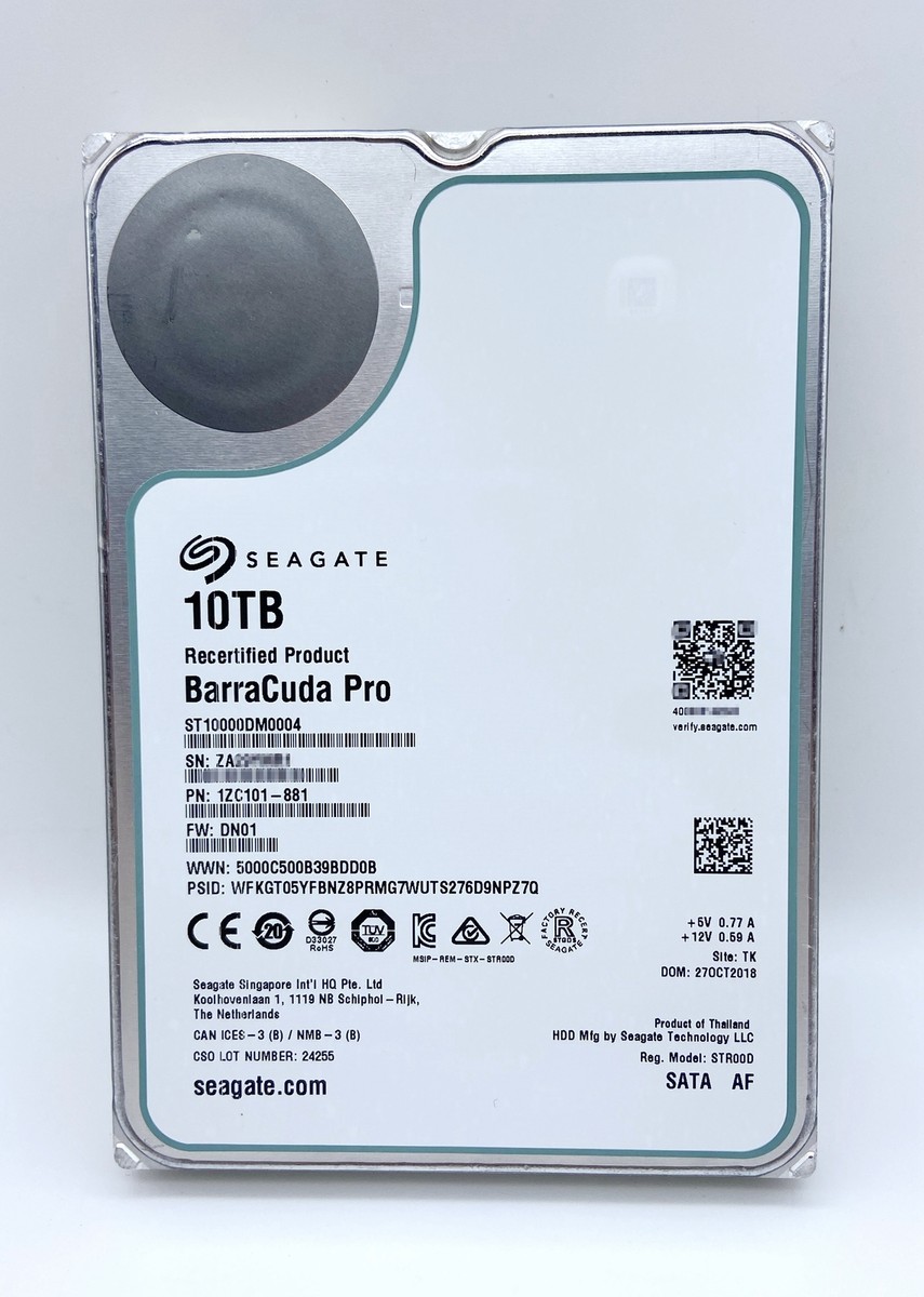 Seagate ST10000DM0004（HDD 3.5インチ 10TB） Amazon.com: Seagate BarraCuda Pro 10TB Internal Hard Drive