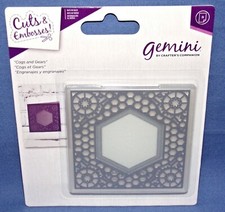 Gemini Cogs and Gears Cut Embossing Folder HTF Size 2.75 x 2.75 Free Shipping