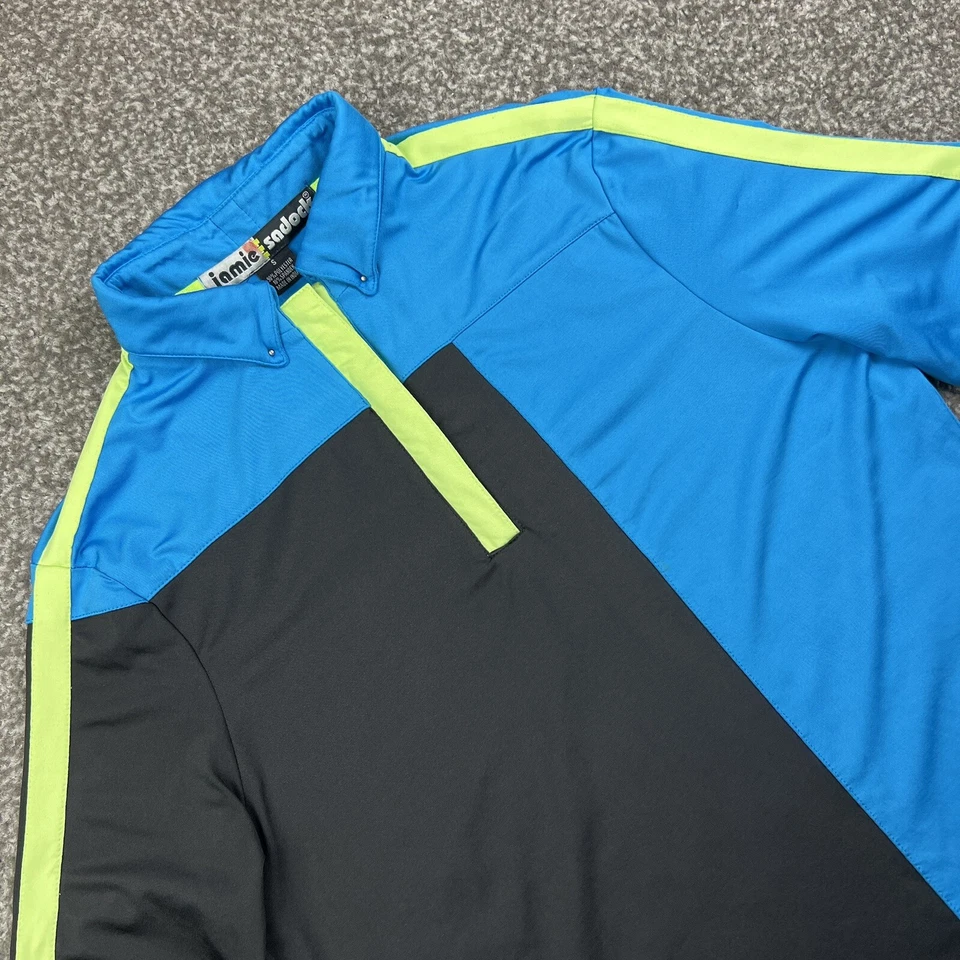 Camisa Jamie Sadock Mujer Pequeña Azul Verde Negro Bloque de Color Top Elastizada Golf Foto 2 de 4