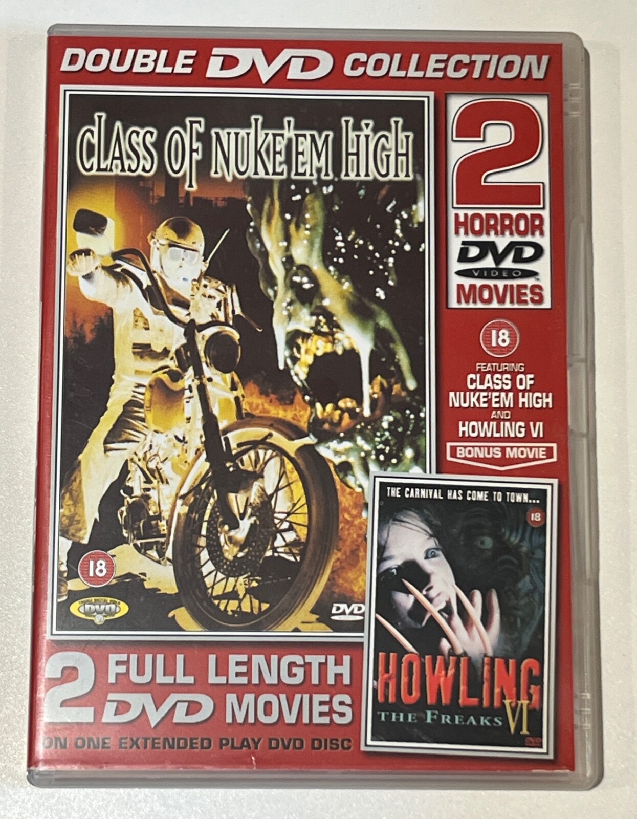 Class Of Nuke'em High (1986) & Howling VI The Freaks (1991) - 2 x Movies on DVD