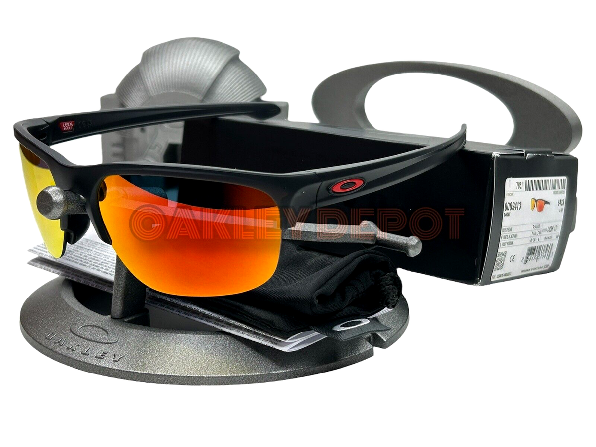 ✓🕶️ OAKLEY SLIVER EDGE 009413 MATTE BLACK INK/RUBY IRIDIUM