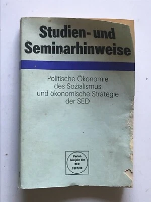 STUDIEN- UND SEMINARHINWEISE POLITISCHE ÖKONOMIE DES SOZIALISMUS SED BUCH DDR  - Bild 1 von 4