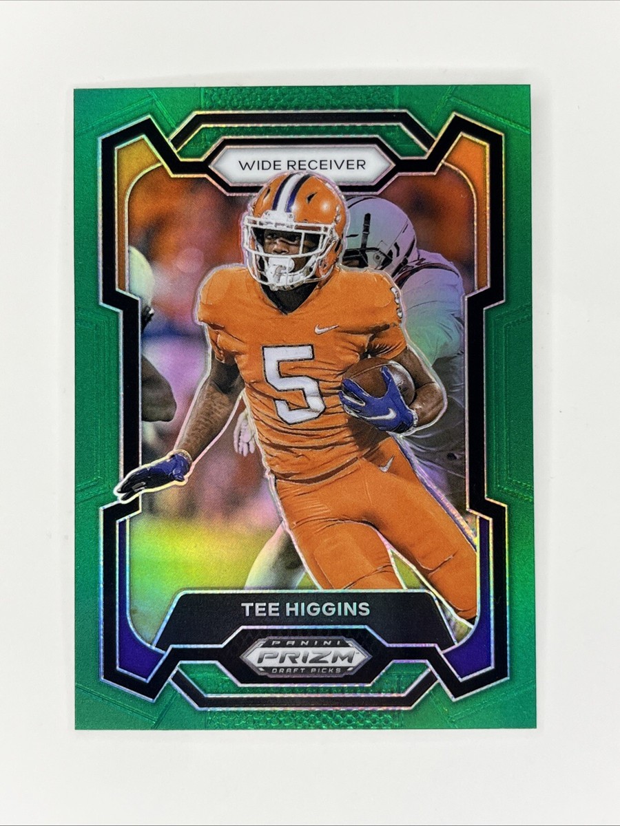 NFLカード Tee Higgins 世界1枚限定パッチカード含む3枚セット Nfl Draft Bengals Tee Higgins Prizm Draft Picks Green Draft Picks