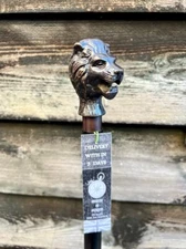 Handcrafted Lion Handle Walking Stick - Elegant and Sturdy Cane for Daily Use