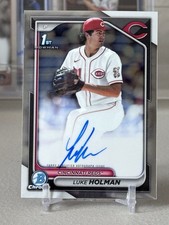2024 Bowman Chrome Auto Luke Holman #CPA-LH (AU, RC) Cincinnati Reds