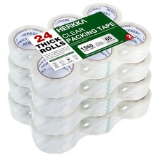 Clear Packing Tape, 24 Rolls Heavy Duty Packaging Tape for Shipping Packaging...