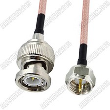 BNC Male to F Type Male Plug Connector Lot RF Pigtail Jumper Coaxial Cable RG316
