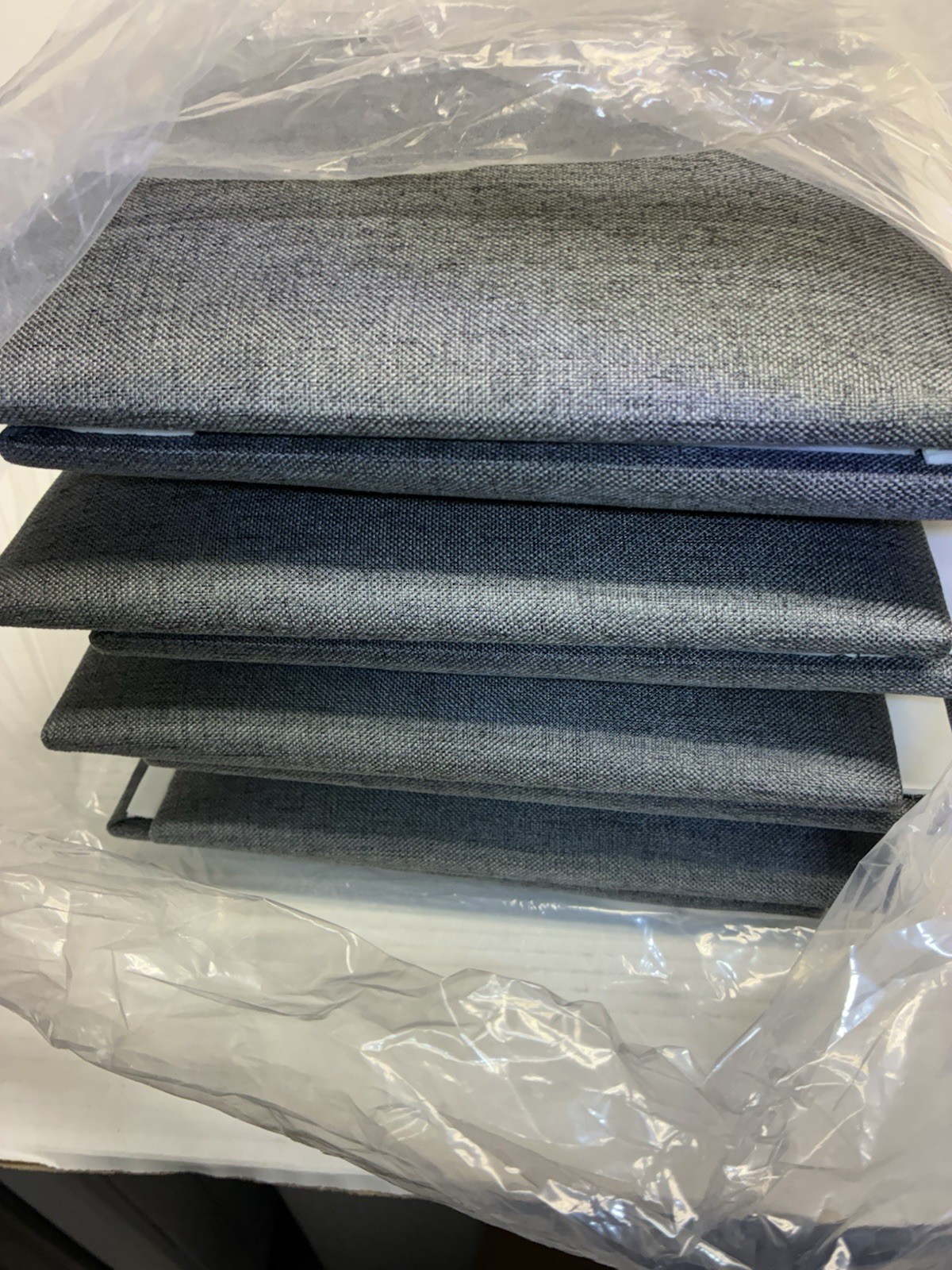 IFNOW Upholstered Wall Mounted Headboard, Queen Dark Grey