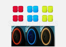 4 Red Fluorescent Car Tire Valve Caps Universal Luminous Tire Valve Covers 4 Red Fluorescent Car Tire Valve Caps Universal Luminous Tire Valve Covers