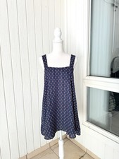 Show Me Your Mumu XS Mini Dress Navy Floral Square Neck Sleeveless Polyester