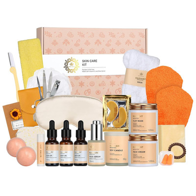 Skin Care Set for Women & Men, 28Pcs Facial Kit at Home, Self Care Pamper Set, B