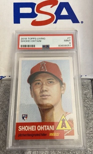 2018 Topps Living #7 Shohei Ohtani Angels Rookie Card PSA 9 Mint. 🔥