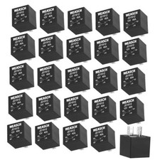 Pack JD1912 Car Relay, 12V 40A, 4 Pin SPST, Automotive Switches and 25
