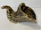 STANGL HANDPAINTED VINTAGE CORNUCOPIA ANTIQUE GOLD 7.5''L X 4.75''W 22K
