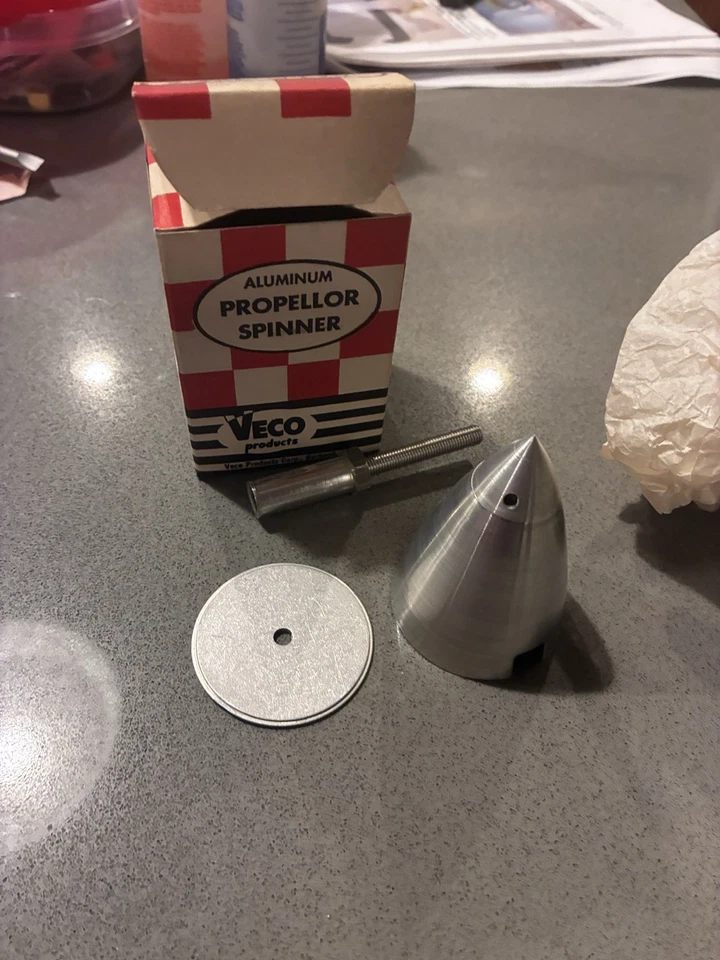 Veco S3al Aluminium Spinner NOS für C/L Stunt Balsa Modellflugzeug Bausatz Motor
