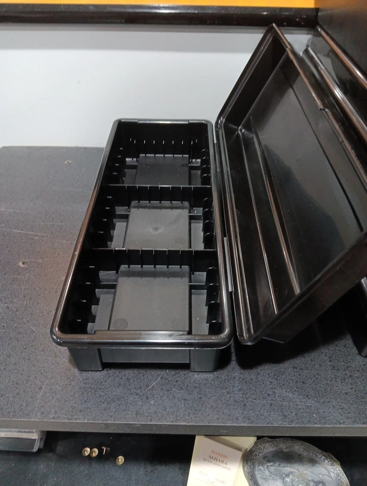 Cassette Tape Plastic Boxes With Lids Stackable Alpha Vintage Tape Storage - Image 3 of 4