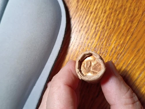 1950 S Lincoln Cents - Original Bank Wrapped BU Roll of 25 UNC Wheat Pennies OBW