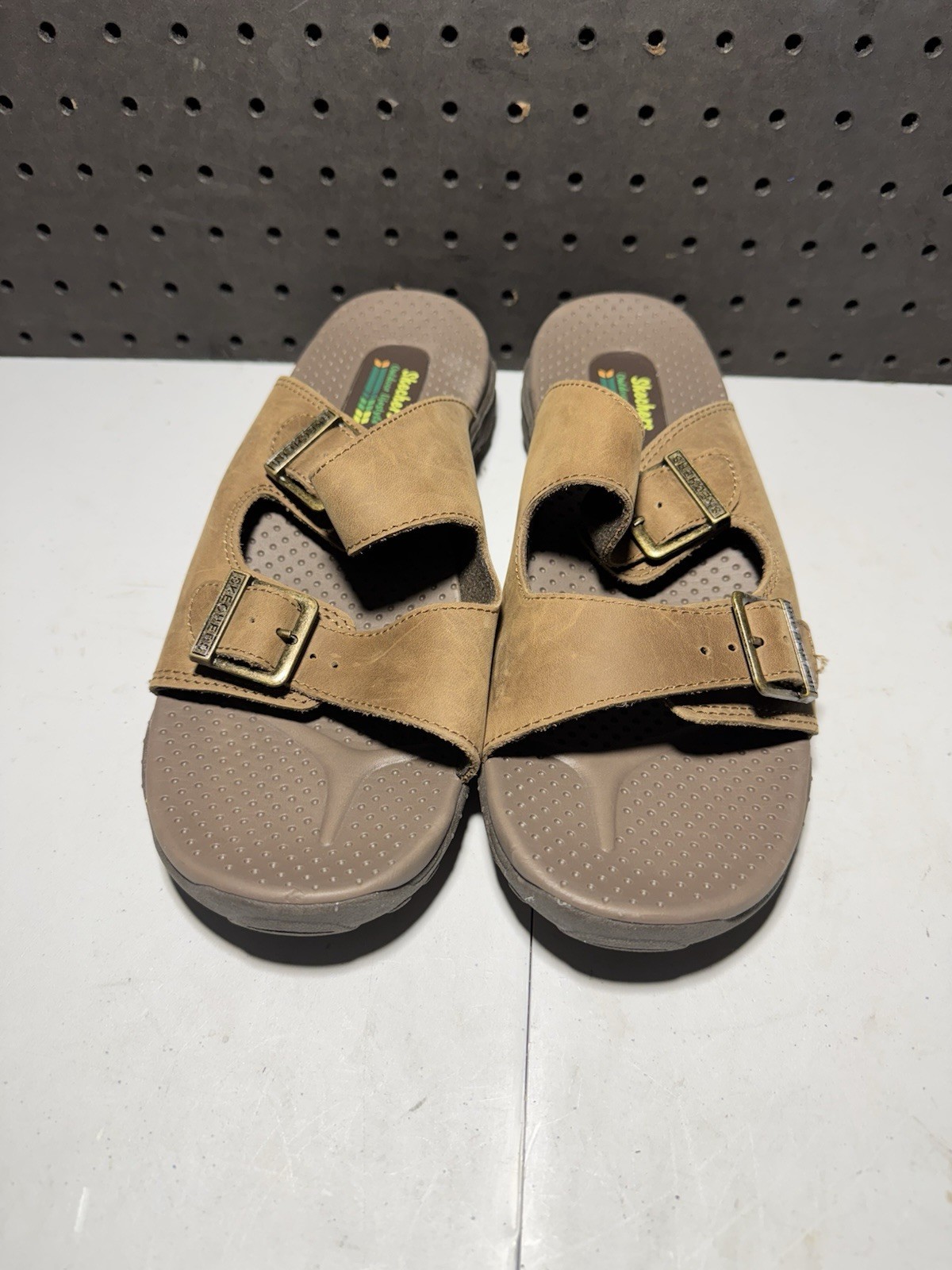 Skechers Womens Size 11 Brown Leather Open Toe Outdoor Sandals  