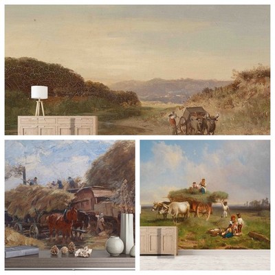 3D Autumn Harvest Clouds Self-adhesive Wallpaper Removable Wallpaper Wall Mural