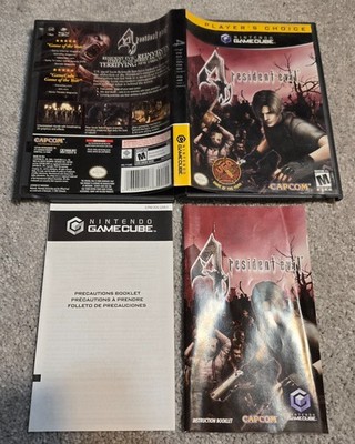 Resident Evil 4 Players Choice Nintendo Gamecube Case/Art, Manual, Damaged Disc