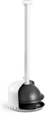Toilet Plunger with Holder, Heavy Duty Plunger and Holder Combo for Bathroom Cl