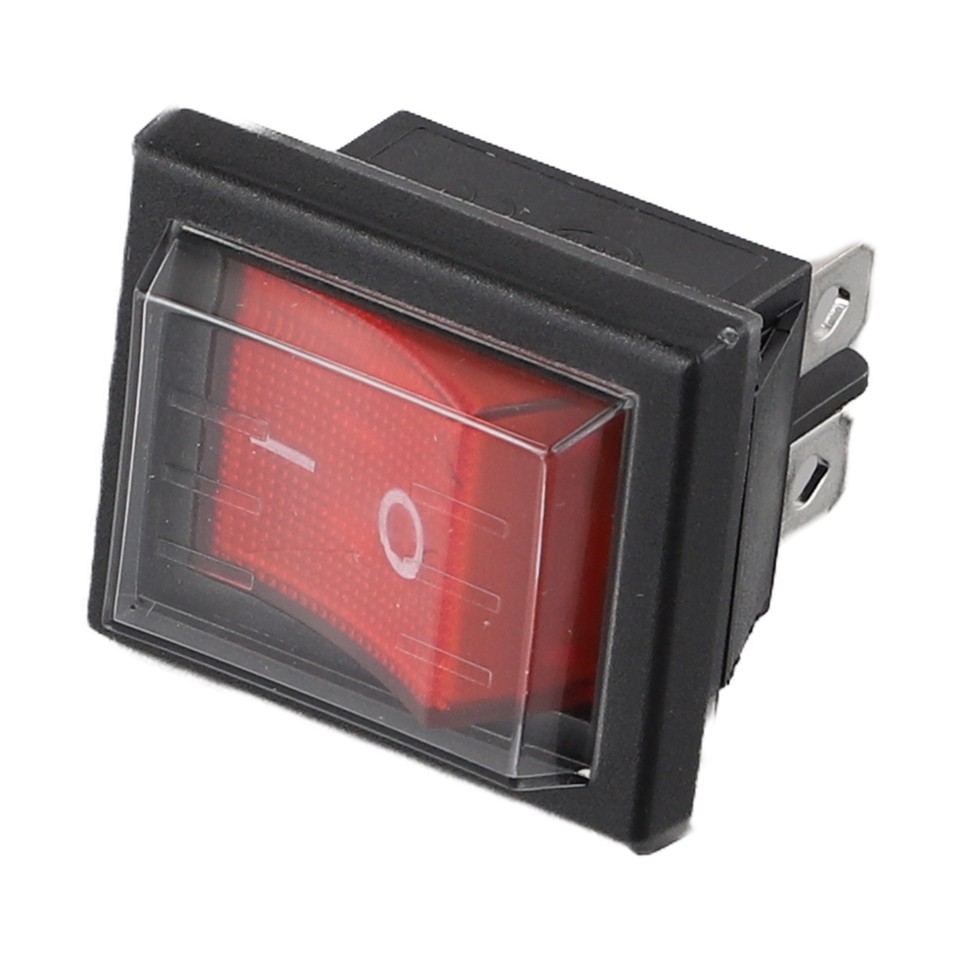 16A 250V Rocker Switch ON/OFF Switch With Light With Waterproof Cover ...