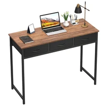 Computer Desk with Drawers, 39.3 Inch Small Vanity Desk with Storage, Home Of...
