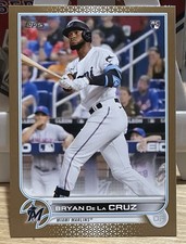 2022 Topps Series 1 Bryan De La Cruz RC #22 Gold Border /2022 Miami Marlins