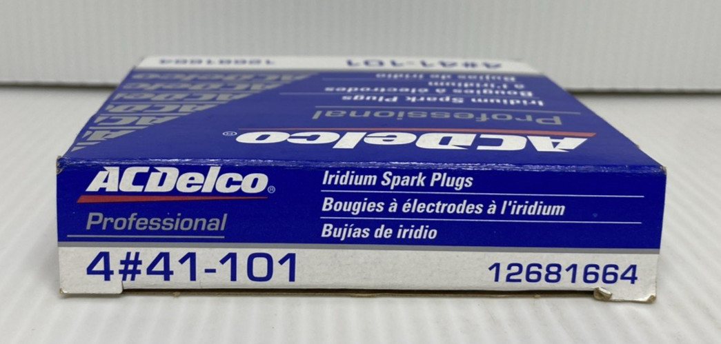 Lot of 4 AC Delco Iridium Spark Plugs 41-101 12681664