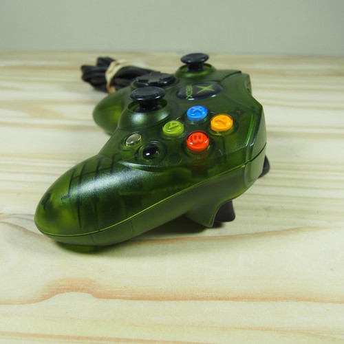 Original Xbox OEM S Type Halo Green Controller No Break Away Cable Fully Tested - Picture 3 of 8