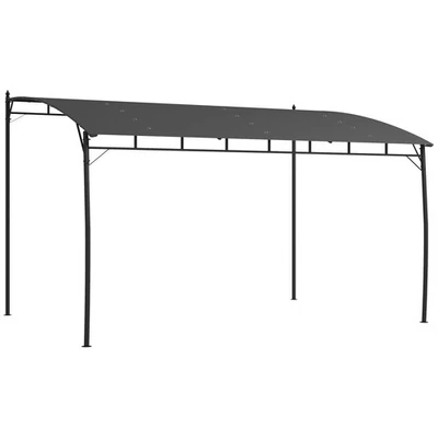 Outsunny 3 x 4m Metal Pergola, Outdoor Gazebo UV-Resistant, Grey
