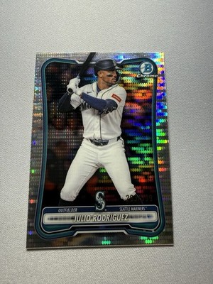 2026 Bowman Chrome Julio Rodriguez Fuchsia Wave Refractor /299 #35 Mariners