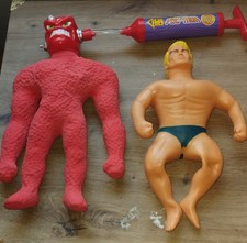 Stretch armstrong 6" & vacman 8" stretch toys bundle 2017 hasbro