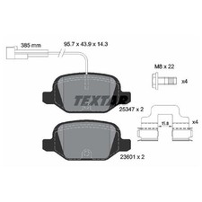 Satz Bremsbeläge Bremsklötze hinten für Abarth 500C-595C-695C | 23890236