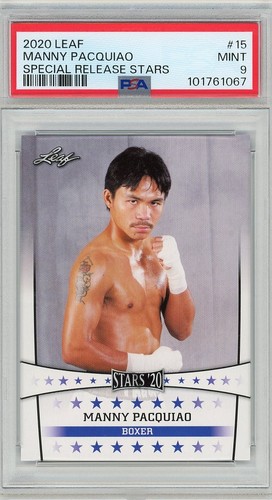 2020 Leaf Stars Manny Pacquiao #15 Special Release Card Boxing PSA 9 Graded Slab