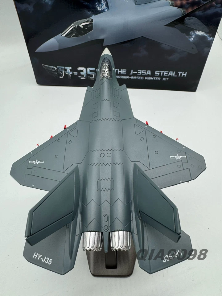 New 1/72 Chinese PLA J-35A Stealth Carrier-based Fighter Jet Metal Plastic Model - Image 4 of 4