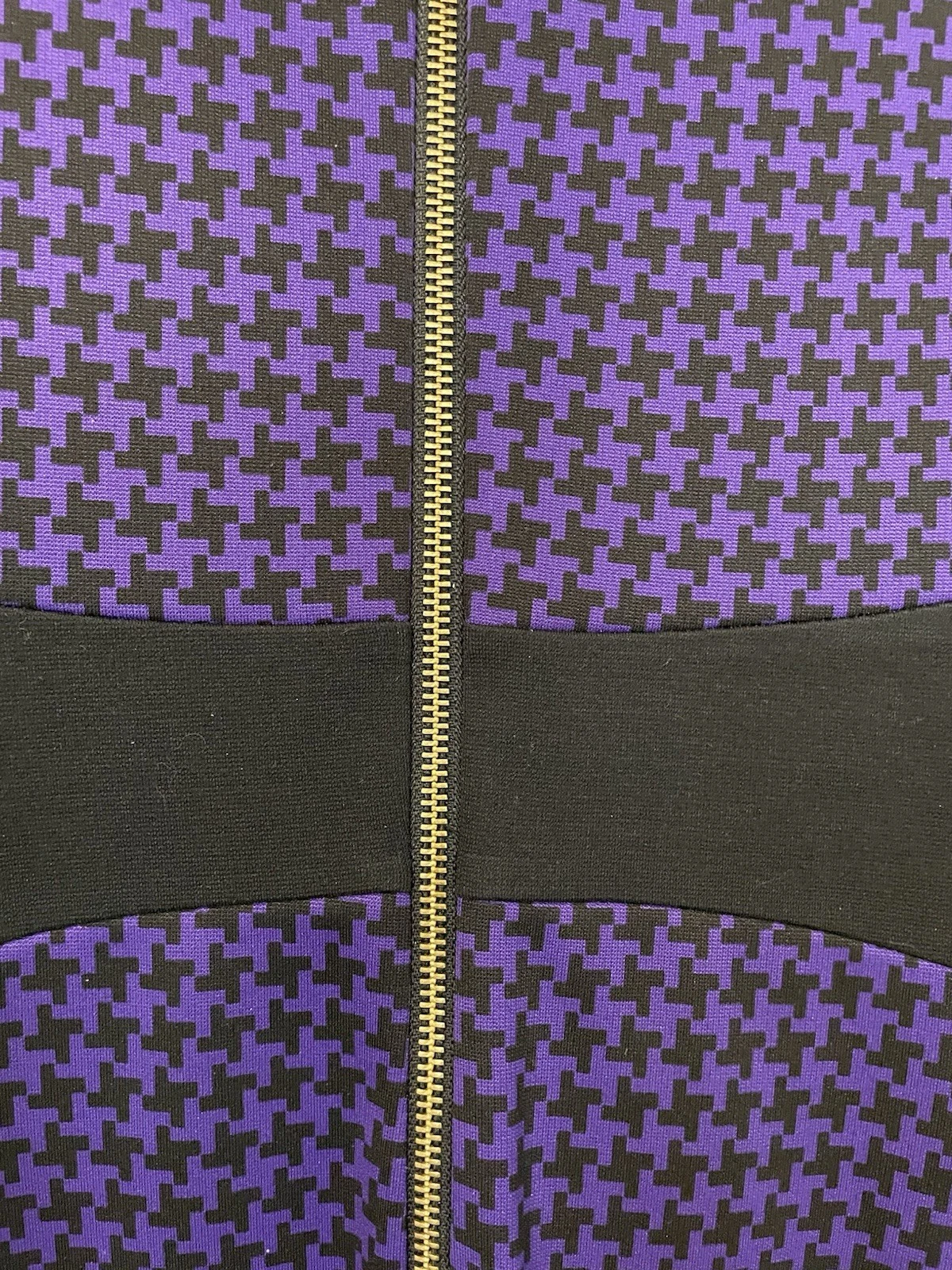 NUOVO Michael Kors abito donna 6 viola pied de poule elasticizzato body con nuovo con etichette $150