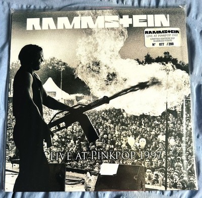 Rammstein LIVE AT PINKPOP 1997 NETHERLANDS DOUBLE MARBLE VINYL LP. 77/200 Sealed