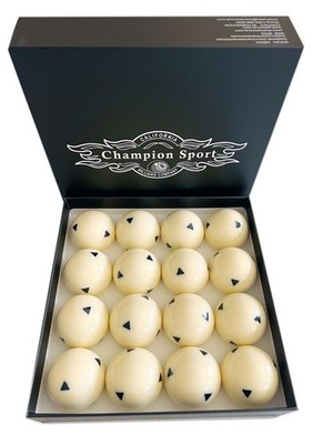 Champion 2-1/4'' Billiard Arcos Training Pool Cue Ball with Black Triangles