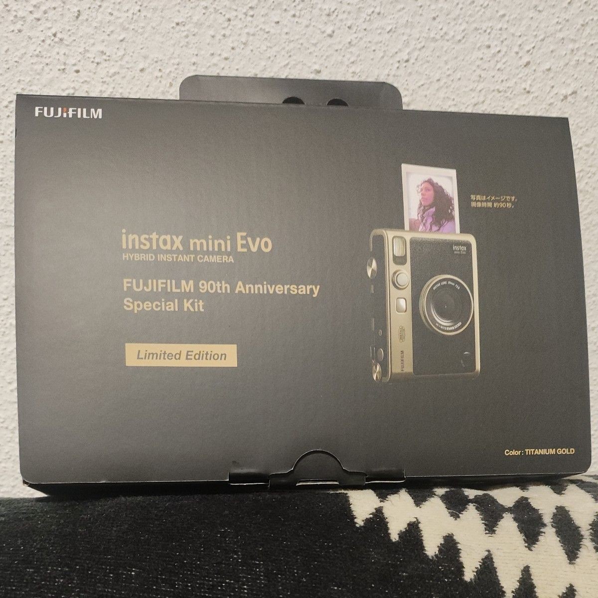 Instax mini Evo Titanium Gold 90th Anniversary Special Kit Camera