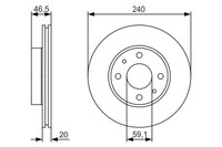 2Er Set Bremsscheiben Bosch 0 986 479 S74 Fiat 46419204