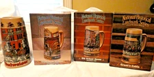 ANHEUSER-BUSCH BUDWEISER SET 4 NATIONAL HISTORICAL LANDMARK SERIES STEINS NIB