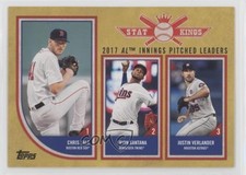2018 Topps Big League Stat Kings Trio Gold Justin Verlander Ervin Santana 0q3