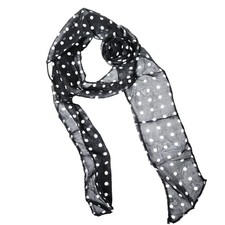 Lace long silk scarf fluttering belt female spring and Black Flower Silk Scarf